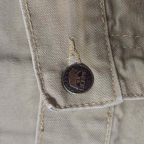 Men's BERNE WORK PANTS 32W×34L Good SHAPE!! SEE PICS!! STRONG DURABLE TAN - Picture 4 of 9